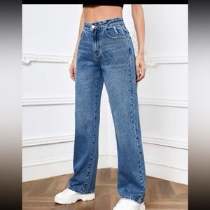 Straight leg jeans
